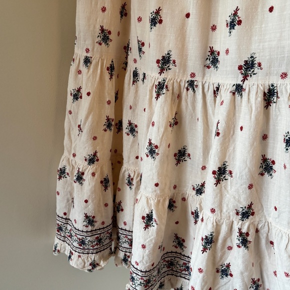 Max Studio Boho Floral Tiered Maxi Skirt Prairie Cottagecore S - Picture 10 of 14